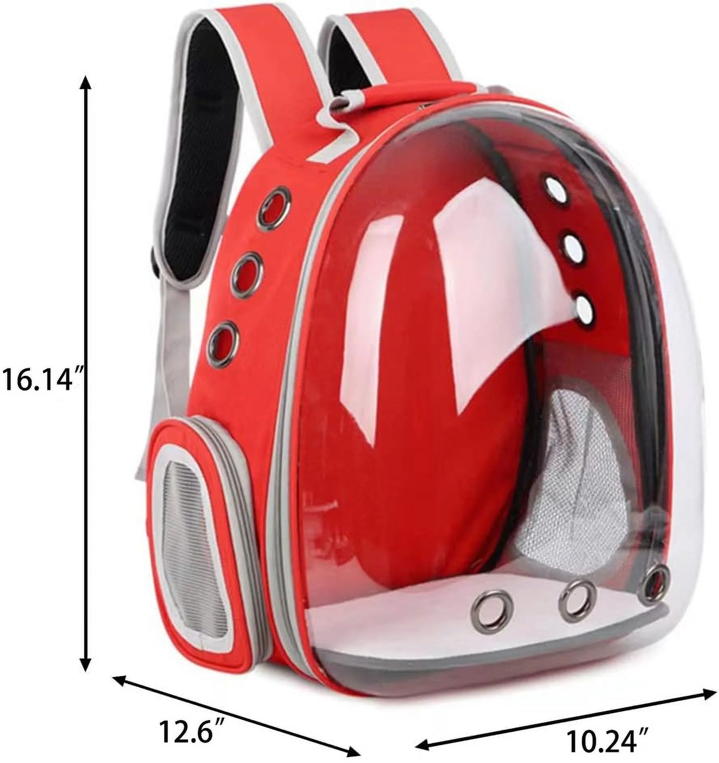 Cat Backpack Carrier Bubble Carrying Bag, Small Dog Backpack Carrier for Small Medium Dogs Cats, Space Capsule Pet Carrier Dog Hiking Backpack, Airline Approved Travel Carrier - Red