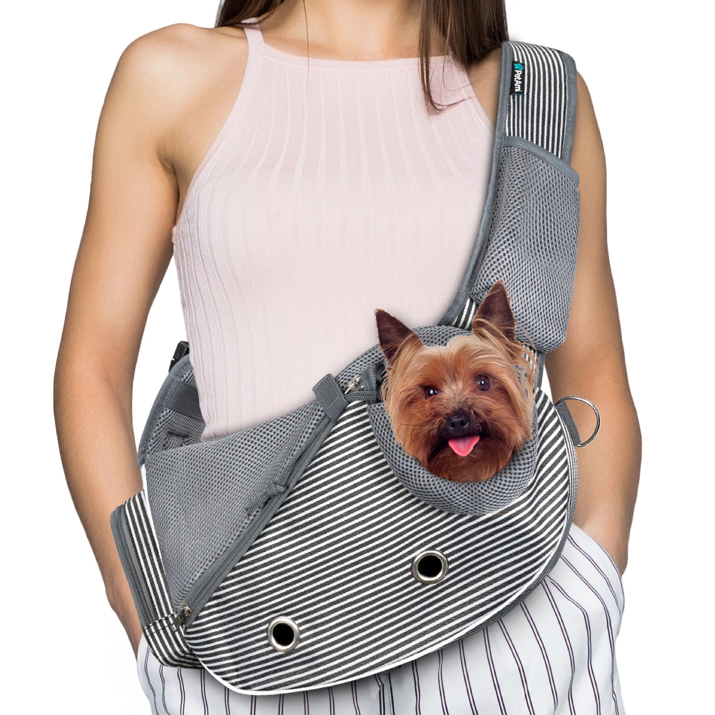 Pet Dog Sling Carrier Bag Mesh Puppy Carry Pack Shoulder Backpack Travel Tote M