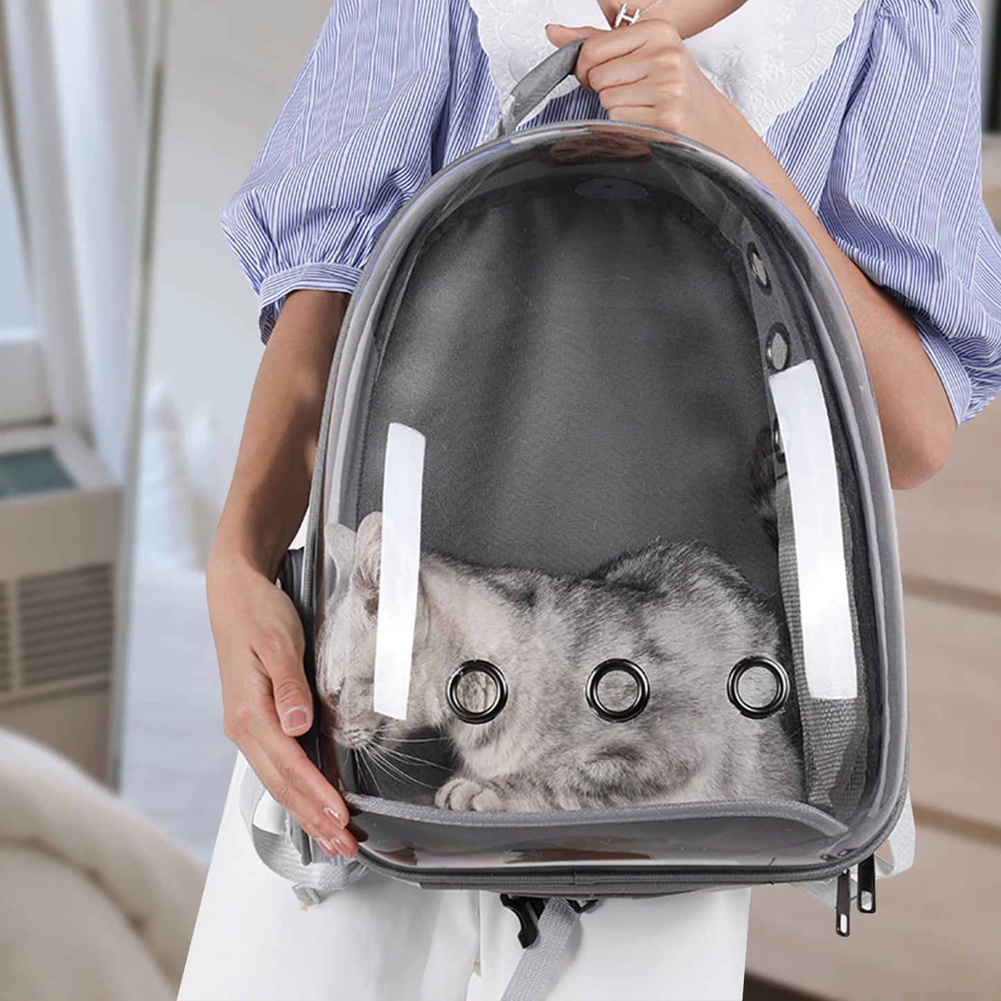 Premium Cat Backpack Carriers Bubble, Clear Pet Carrier Backpack Bag for Cat Puppy Small Dogs