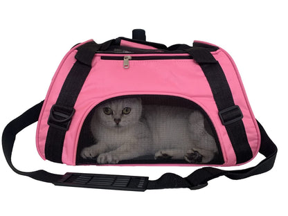 Cat Carrier Soft Pet Carrier,Pet Carrier Airline Approved Cat Carriers & Dog Carriers for Small Dogs,Breathable Mesh Travel Portable Bag & Pet Carrier for Cat,Pink