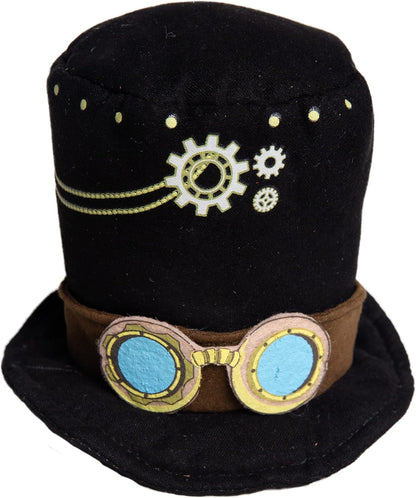 Steampunk Small Dog & Cat Costume Hat and Collar Set - Perfect for Halloween, Christmas Holiday, Parties, Photoshoots, Gifts for Dog & Cat Lovers