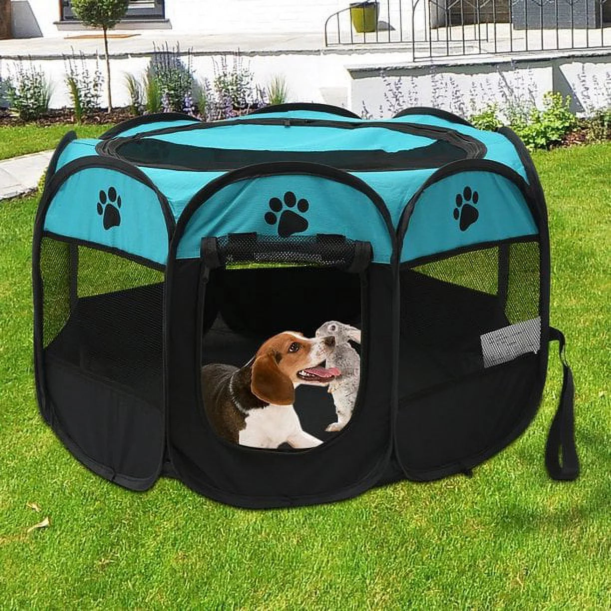 Portable Puppy Pet Tent Play Pen Fence Cage for Dog Cats Pigs Folding Run Kennel