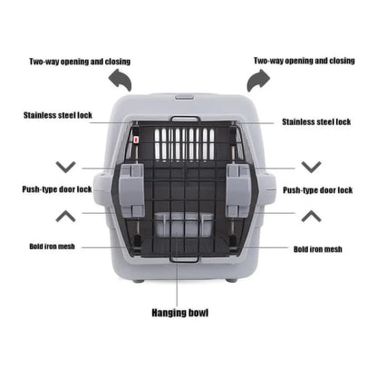 Pet Crate Airline Transport Cage Travel Carrier Dog Cat Traveling Camping