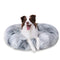 Calming Donut Dog Bed for Small Medium and Large Dogs, Anti-Anxiety Plush Cozy Warming Pet Bed (20"X20",Gradient Grey)