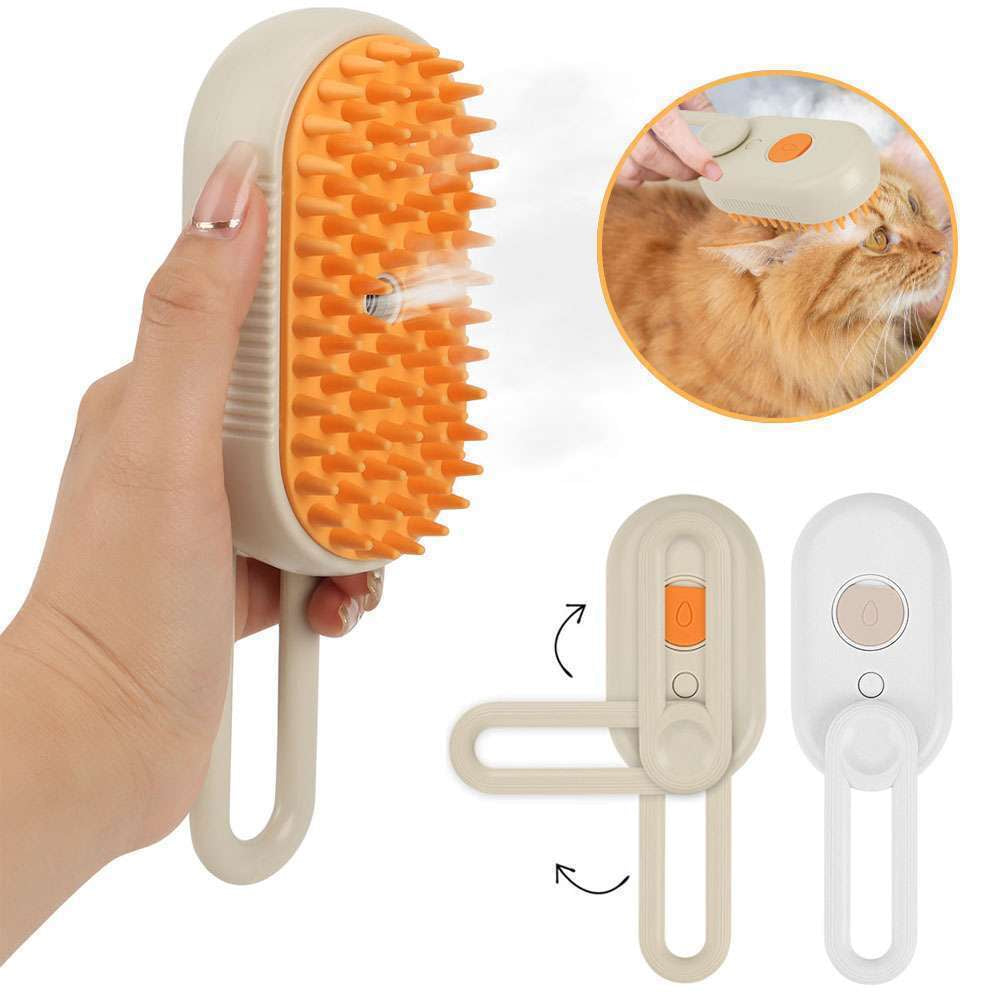 2 in 1 Pet Cat Steam Brush Pet Electric Spray Massage Comb Pet Hair Removal Comb