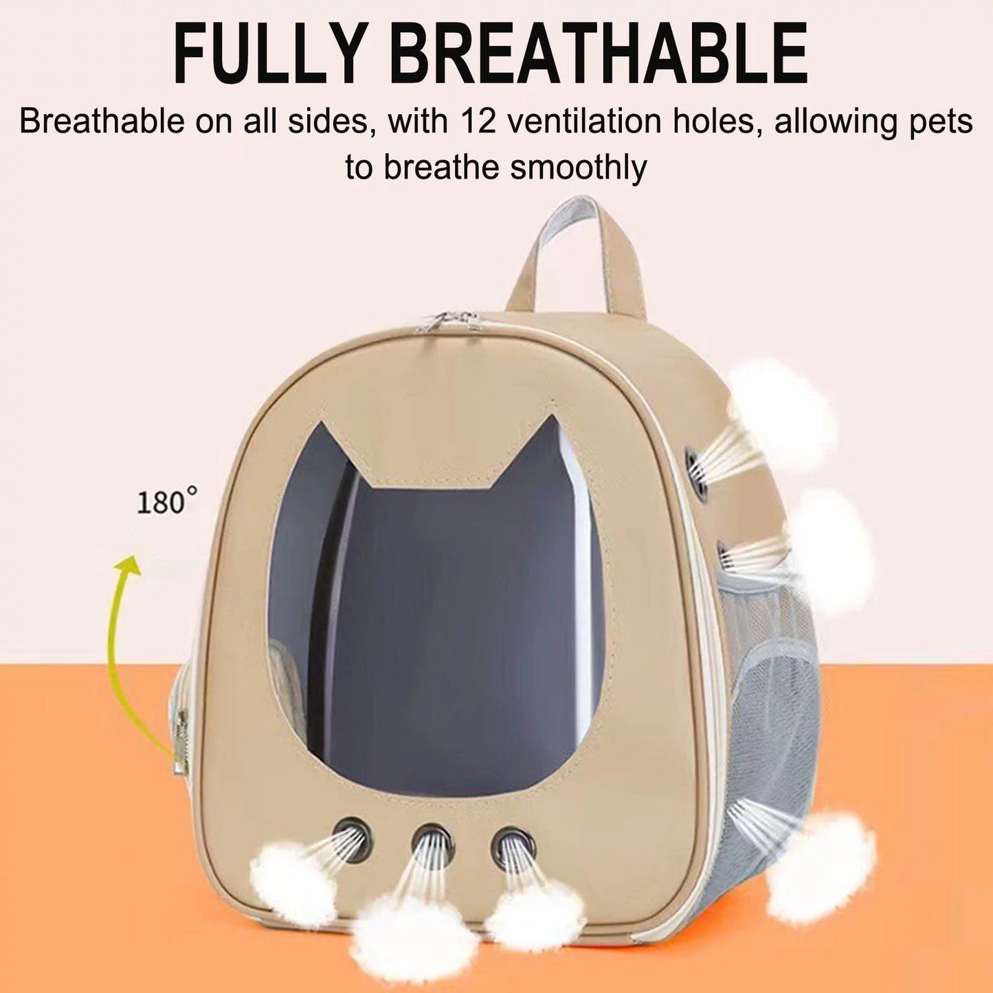 Large Cat Backpack Carrier Expandable Pet Carrier Backpack for Small Dogs Medium Cats, Dog Backpack Carrier, Foldable Puppy Backpack Carrier for Travel, Hiking