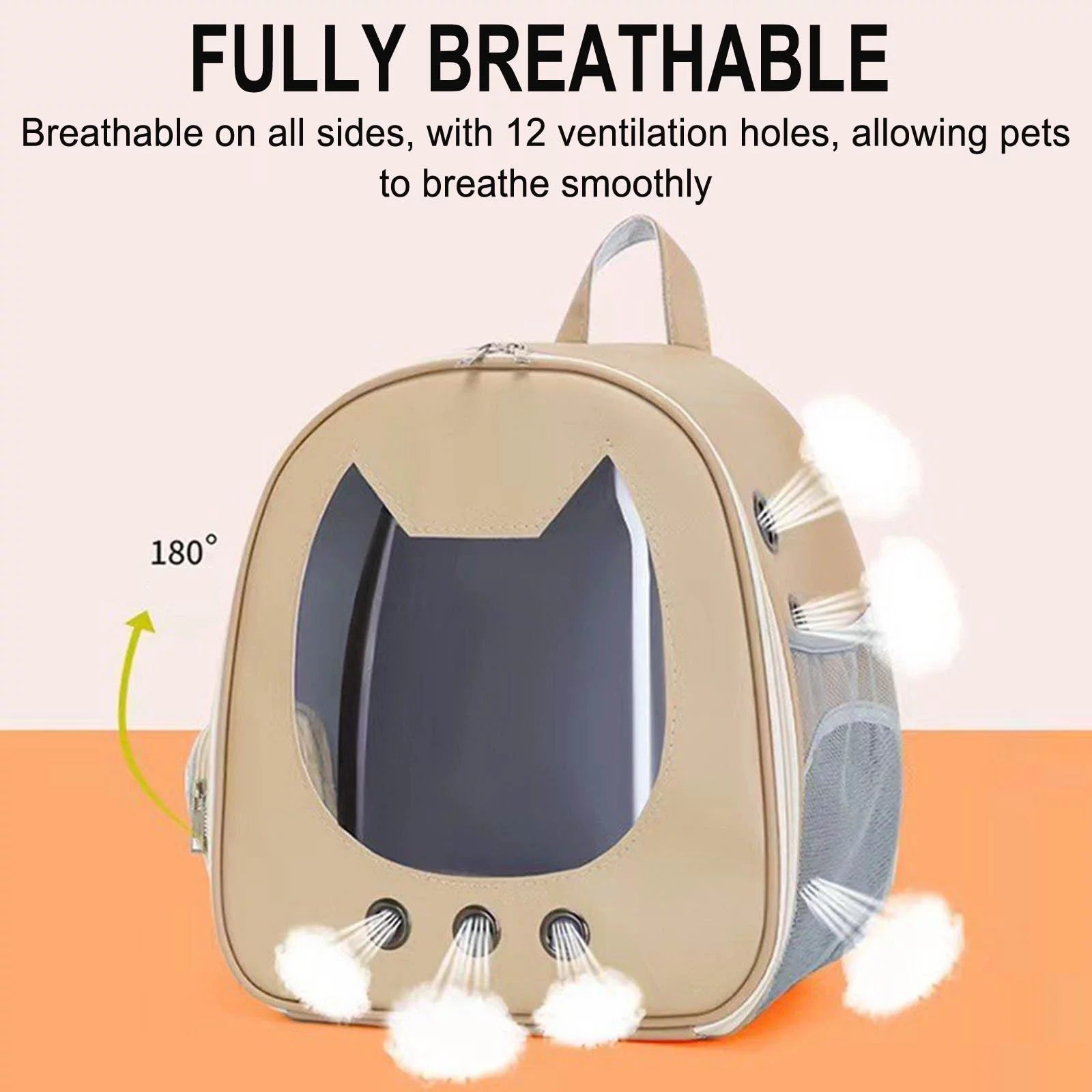 Large Cat Backpack Carrier Expandable Pet Carrier Backpack for Small Dogs Medium Cats, Dog Backpack Carrier, Foldable Puppy Backpack Carrier for Travel, Hiking