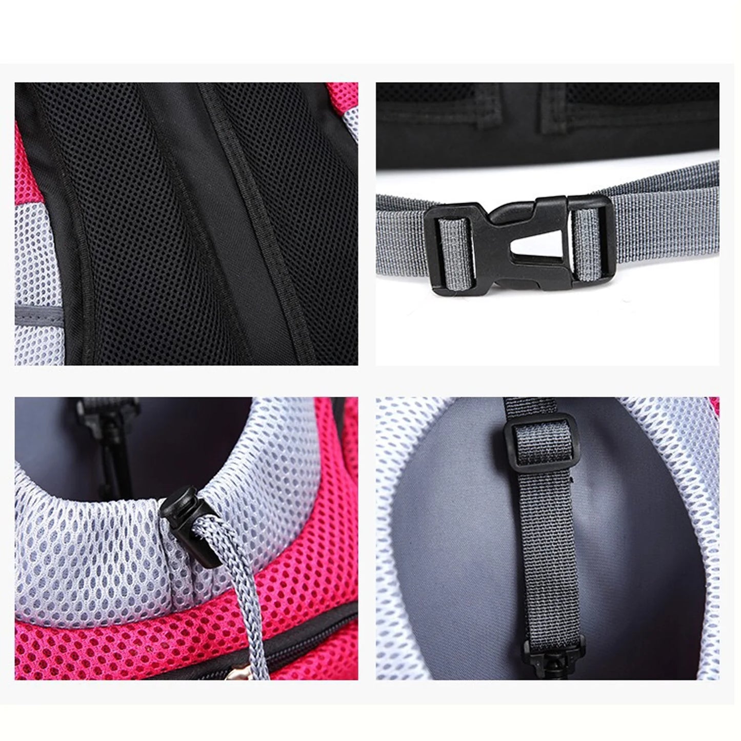 Portable Travel Dog Backpack Breathable Mesh Cat Puppy Bag Double Shoulder Pet Outdoor Carrier Bag Pack(Black)