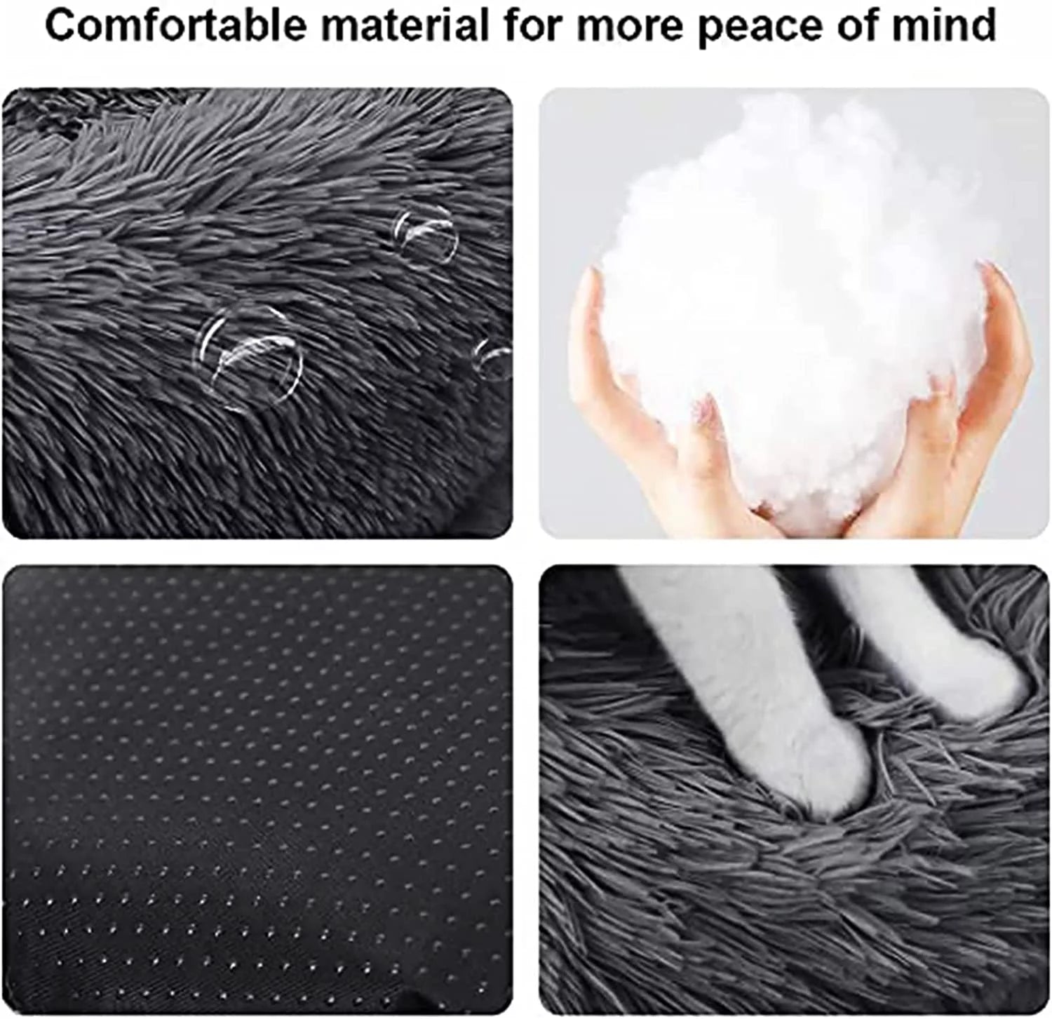 Dog Bed & Cat Bed, Anti-Anxiety Puppy Bed Warming Cozy round Soft Pet Bed, Machine Washable Calming Donut Bed