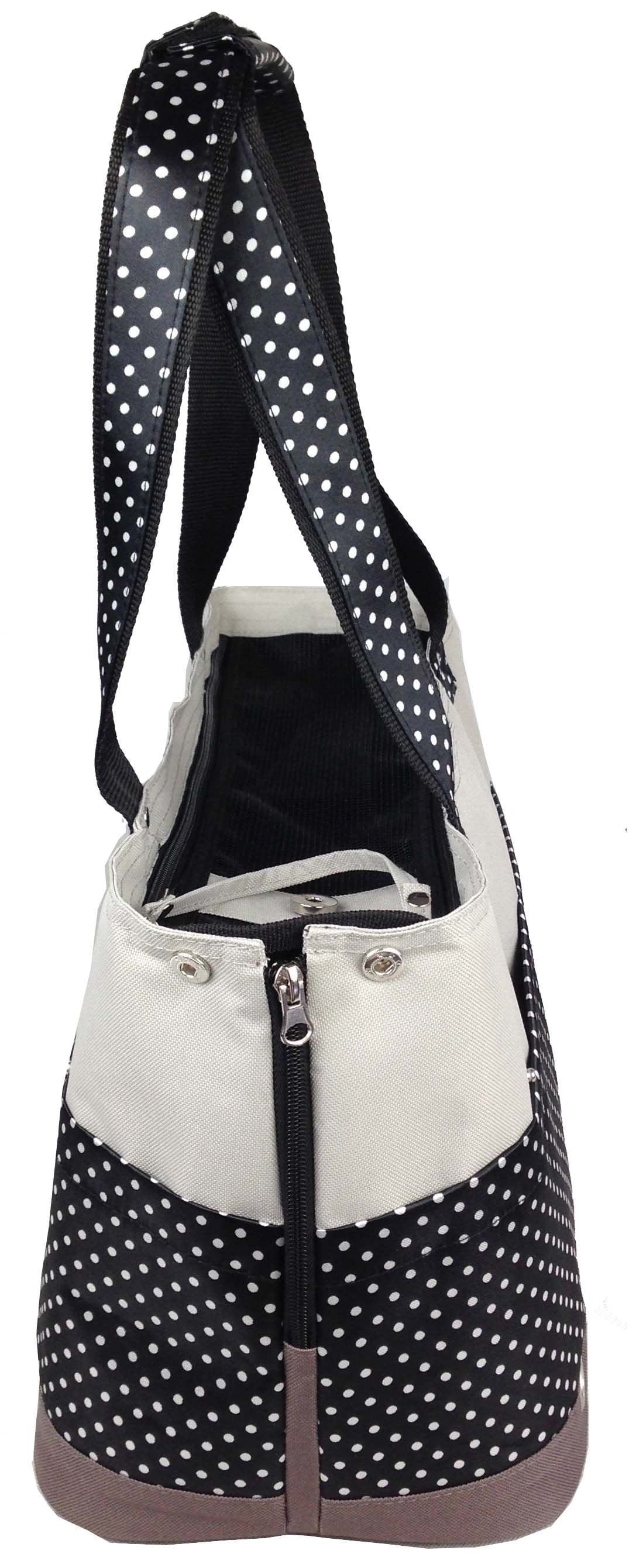 ® 'Tote N' Boater' Trendy Spotted Designer Fashion Travel Pet Dog Carrier